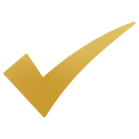 Gold tick icon